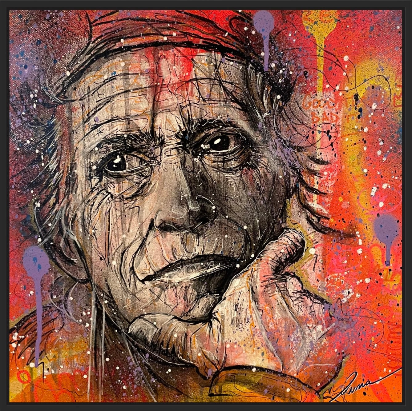 KEITH RICHARDS 36x36cm