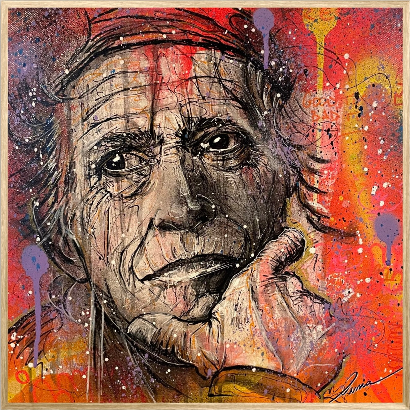 KEITH RICHARDS 36x36cm